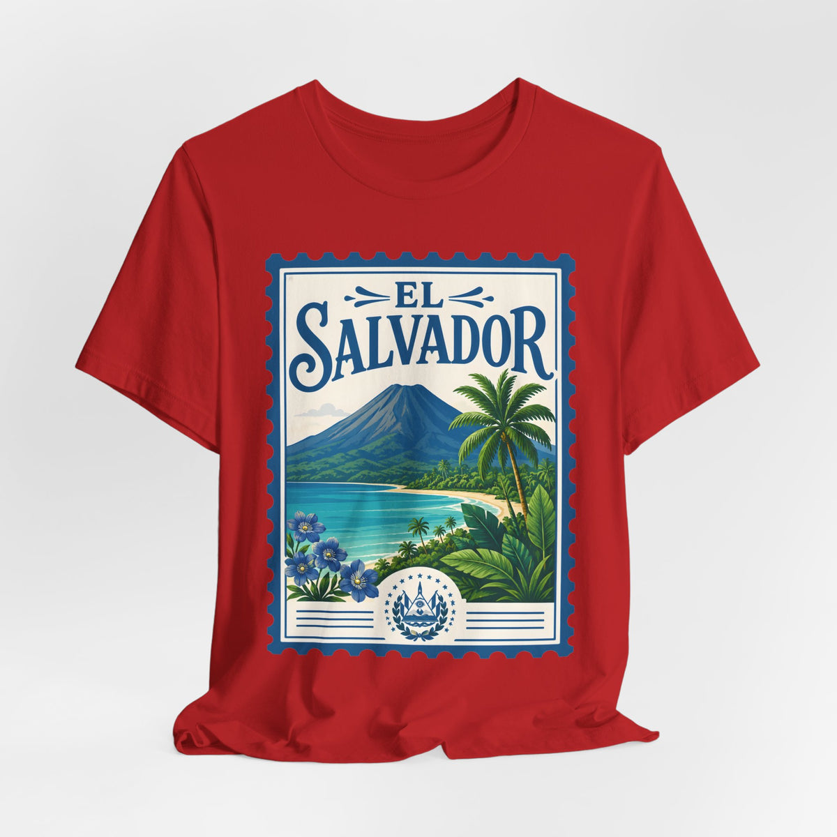 El Salvador Vintage Postage Stamp Graphic Tee
