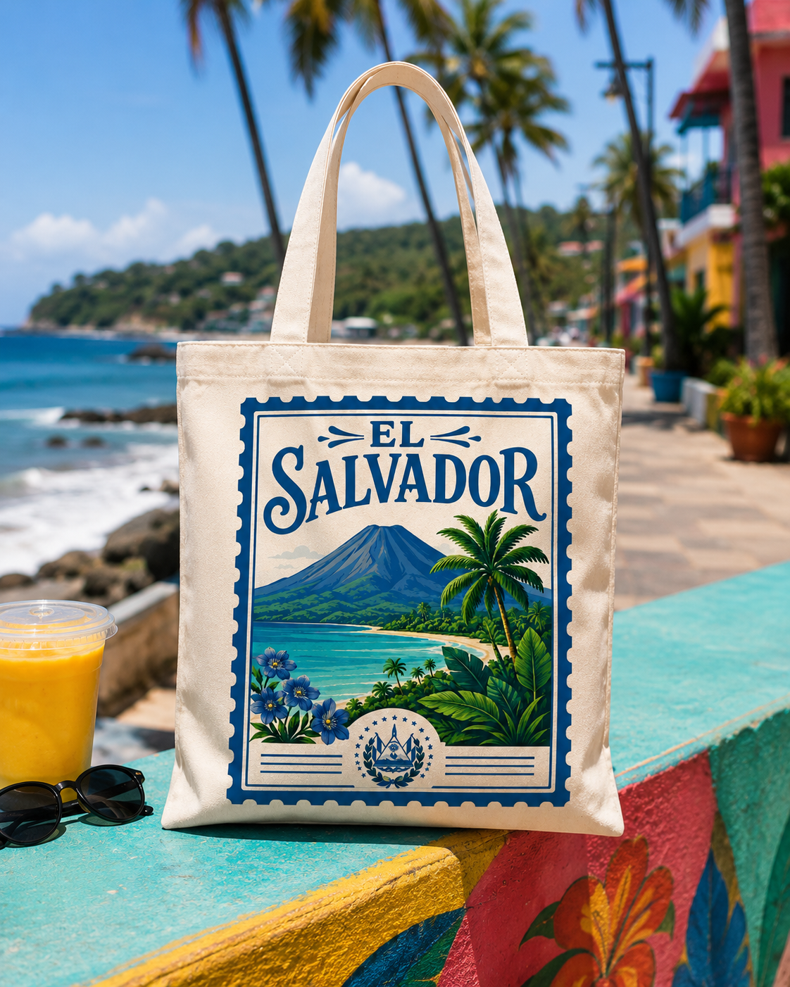 "El Salvador" Canvas Travel Tote