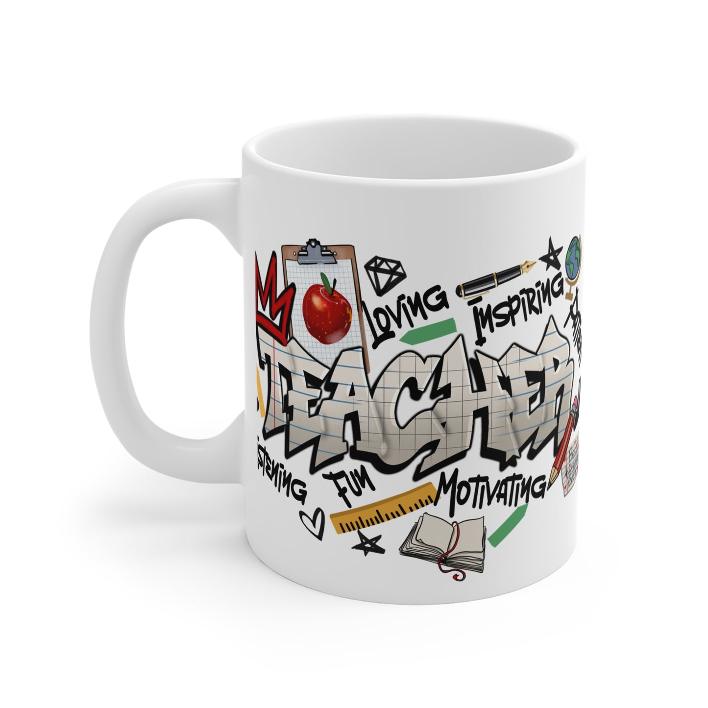 Teacher Graffiti Art  Mug — 11 oz.