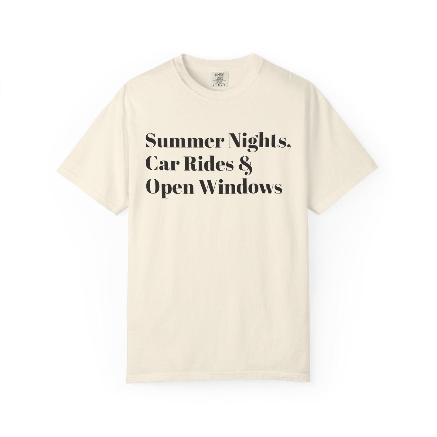 Summer Nights Nostalgia Tee - Black font