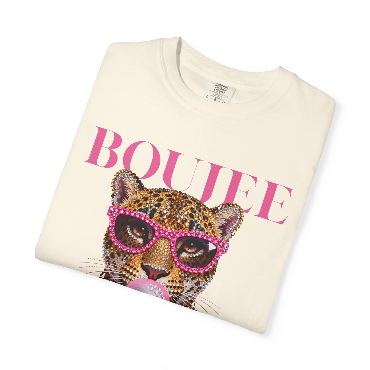 Boujee Leopard Graphic T-Shirt — Pink Bubblegum & Sunglasses Fashion Tee