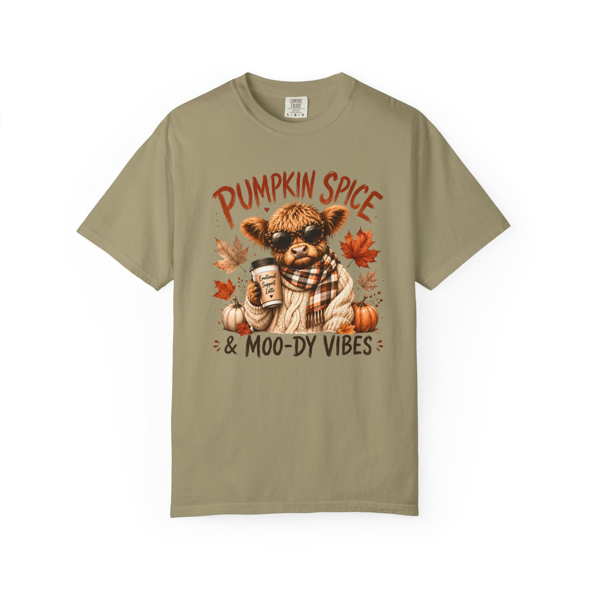 Moo-dy Vibes Cow Graphic Tee - Dark font