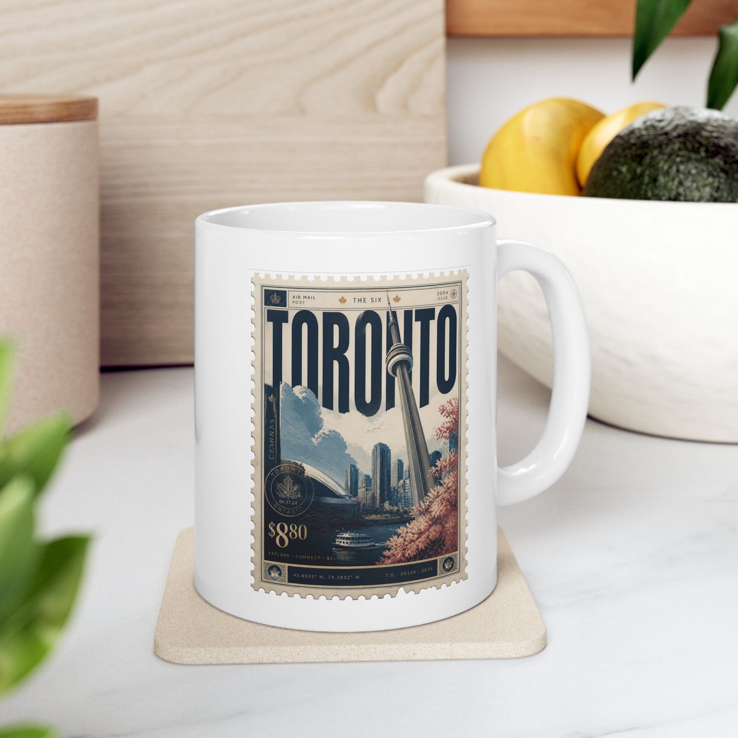 "Toronto" Vintage Travel Stamp Mug – 11 oz.