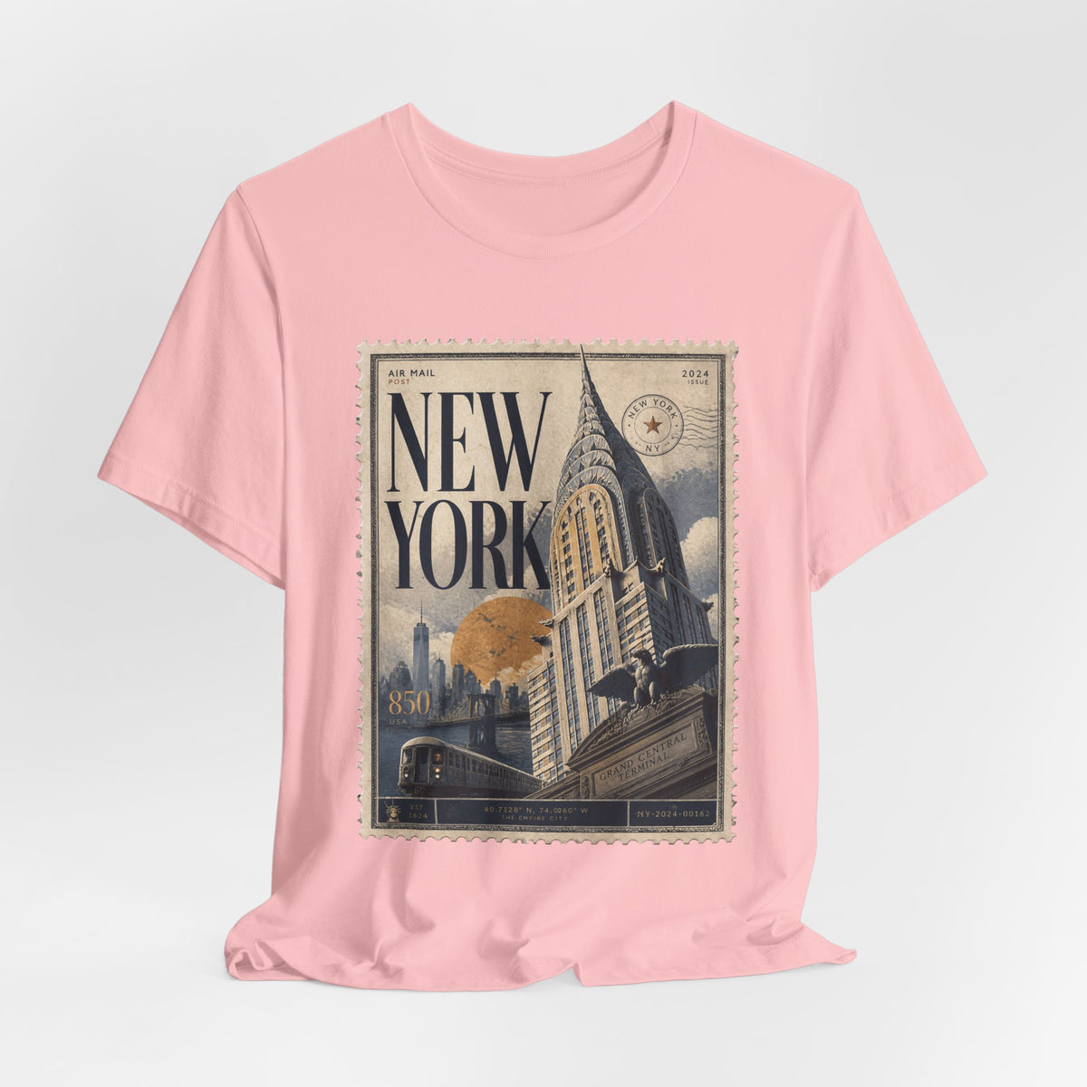 New York Vintage Postage Stamp Graphic T‑Shirt