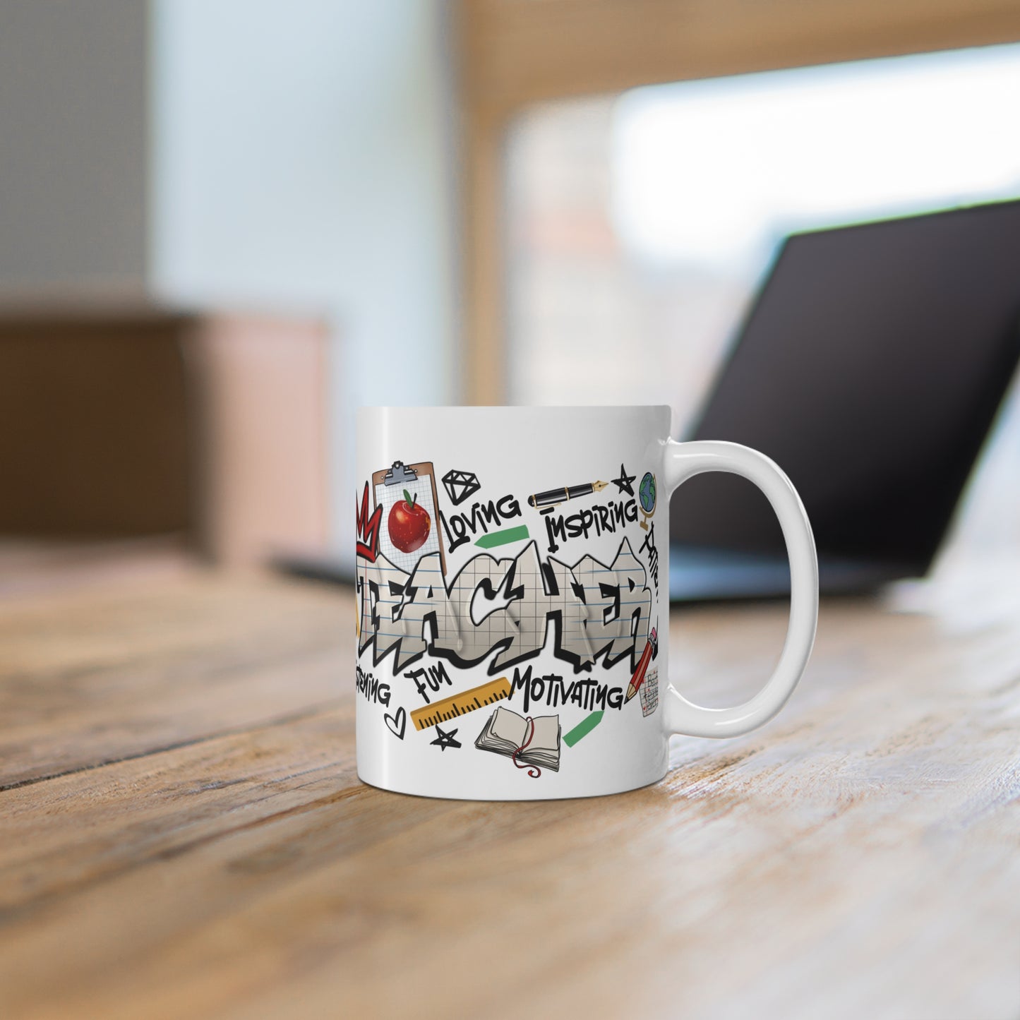 Teacher Graffiti Art  Mug — 11 oz.