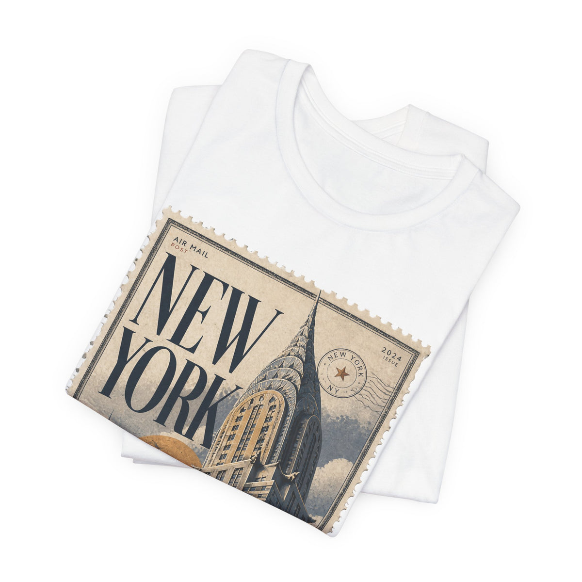New York Vintage Postage Stamp Graphic T‑Shirt