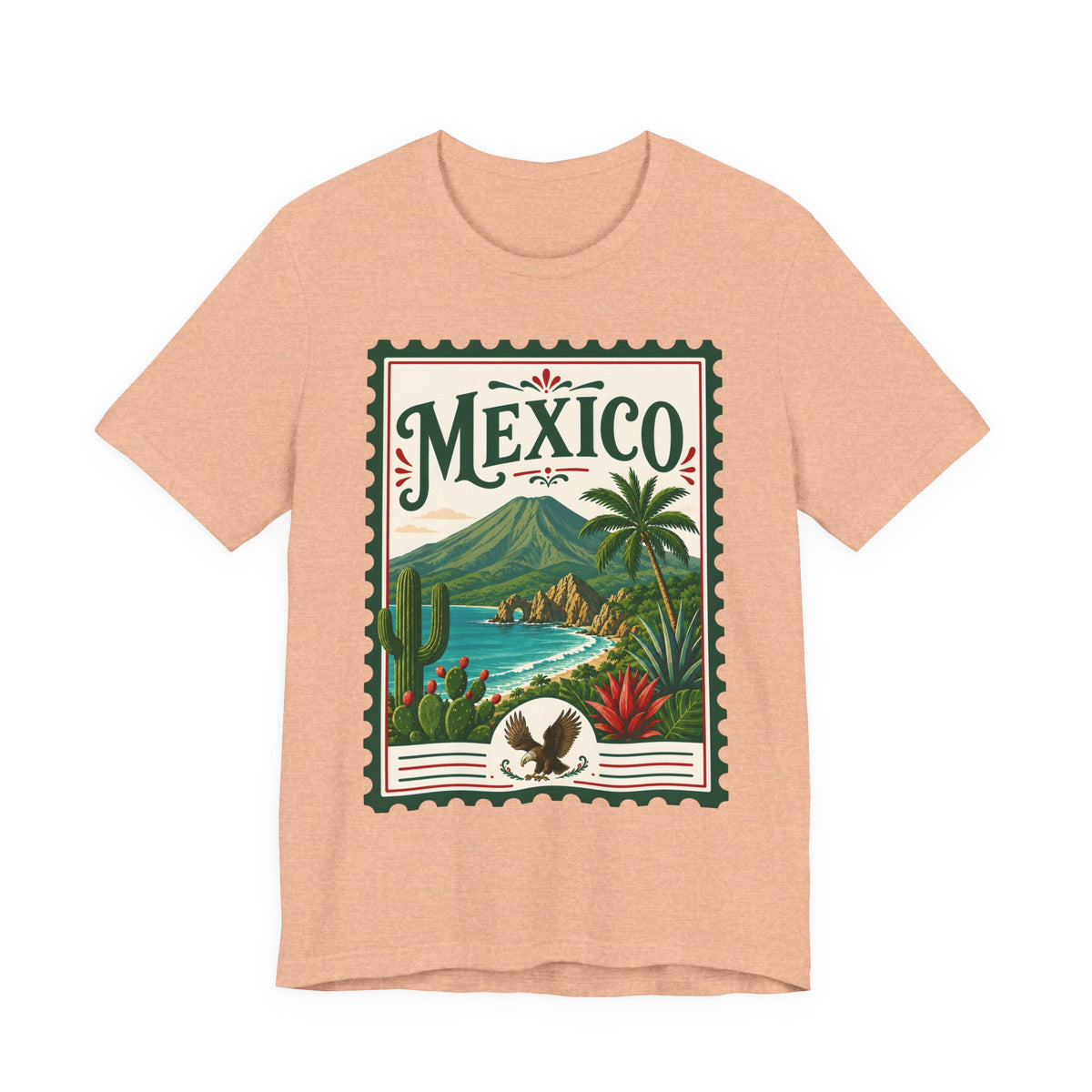 Mexico Vintage Postage Stamp Graphic Tee
