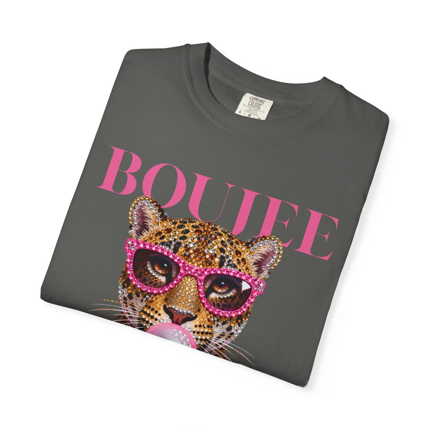 Boujee Leopard Graphic T-Shirt — Pink Bubblegum & Sunglasses Fashion Tee