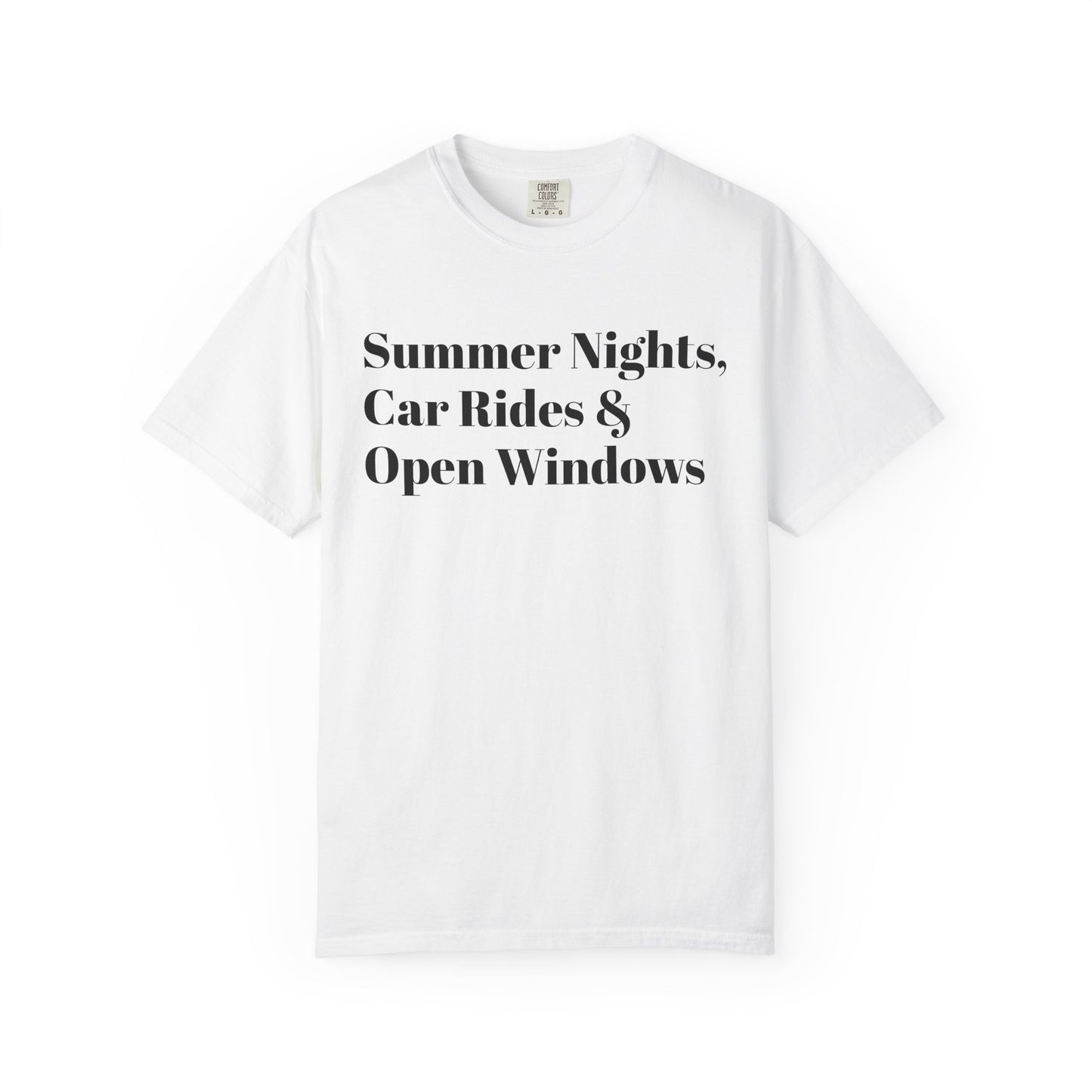 Summer Nights Nostalgia Tee - Black font