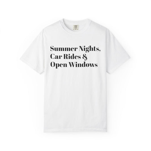 Summer Nights Nostalgia Tee - Black font
