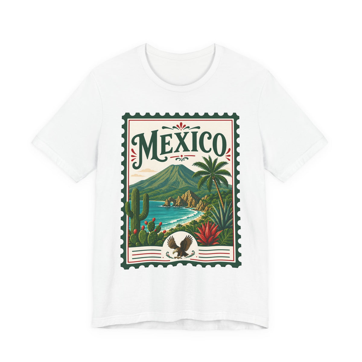 Mexico Vintage Postage Stamp Graphic Tee