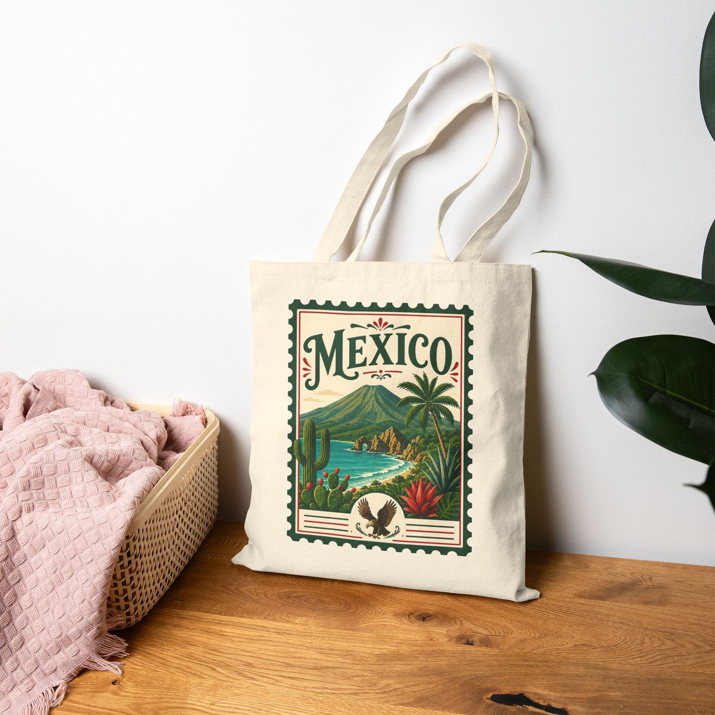"Mexico" Canvas Travel Tote