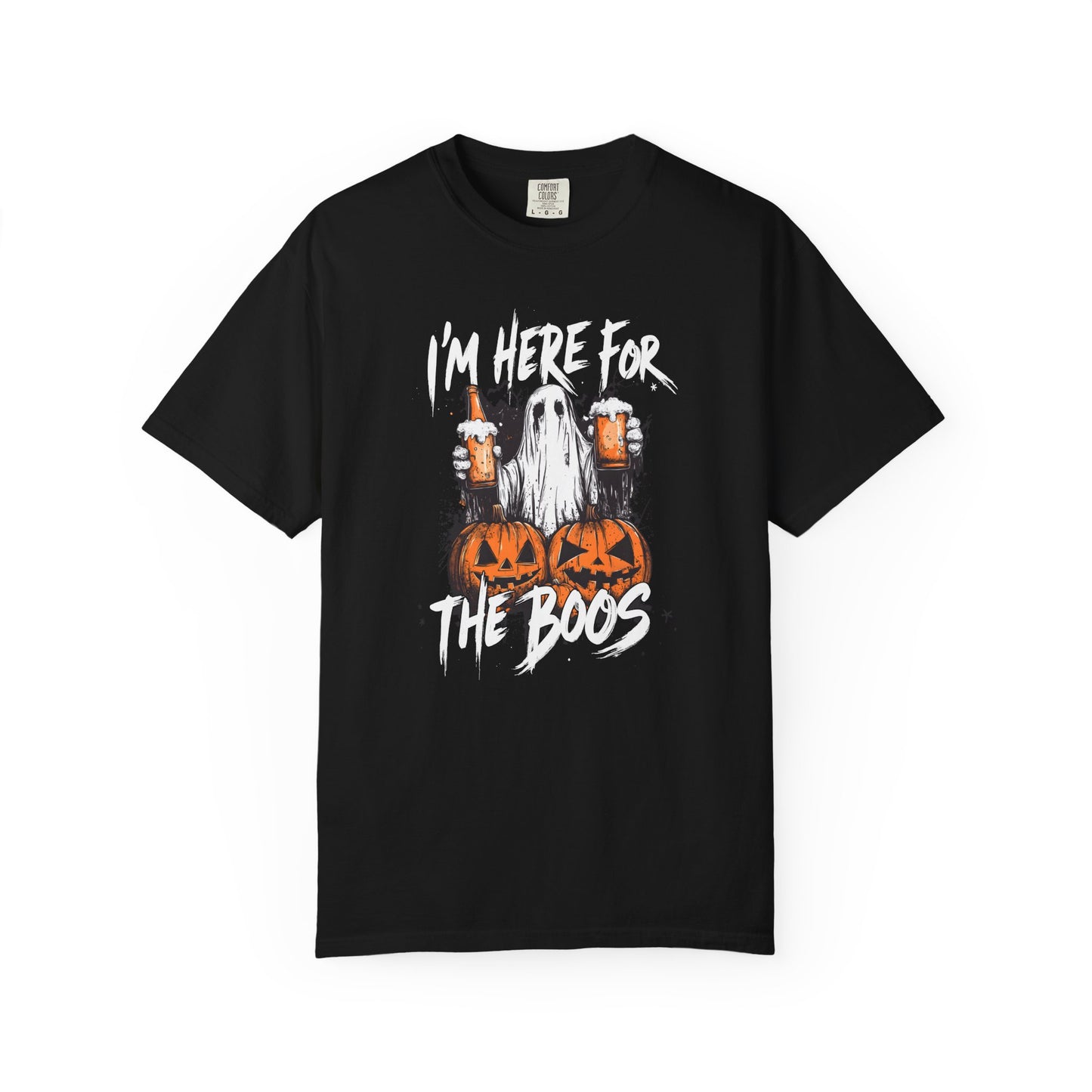 “I’m Here For The Boos” Graphic Tee - White font