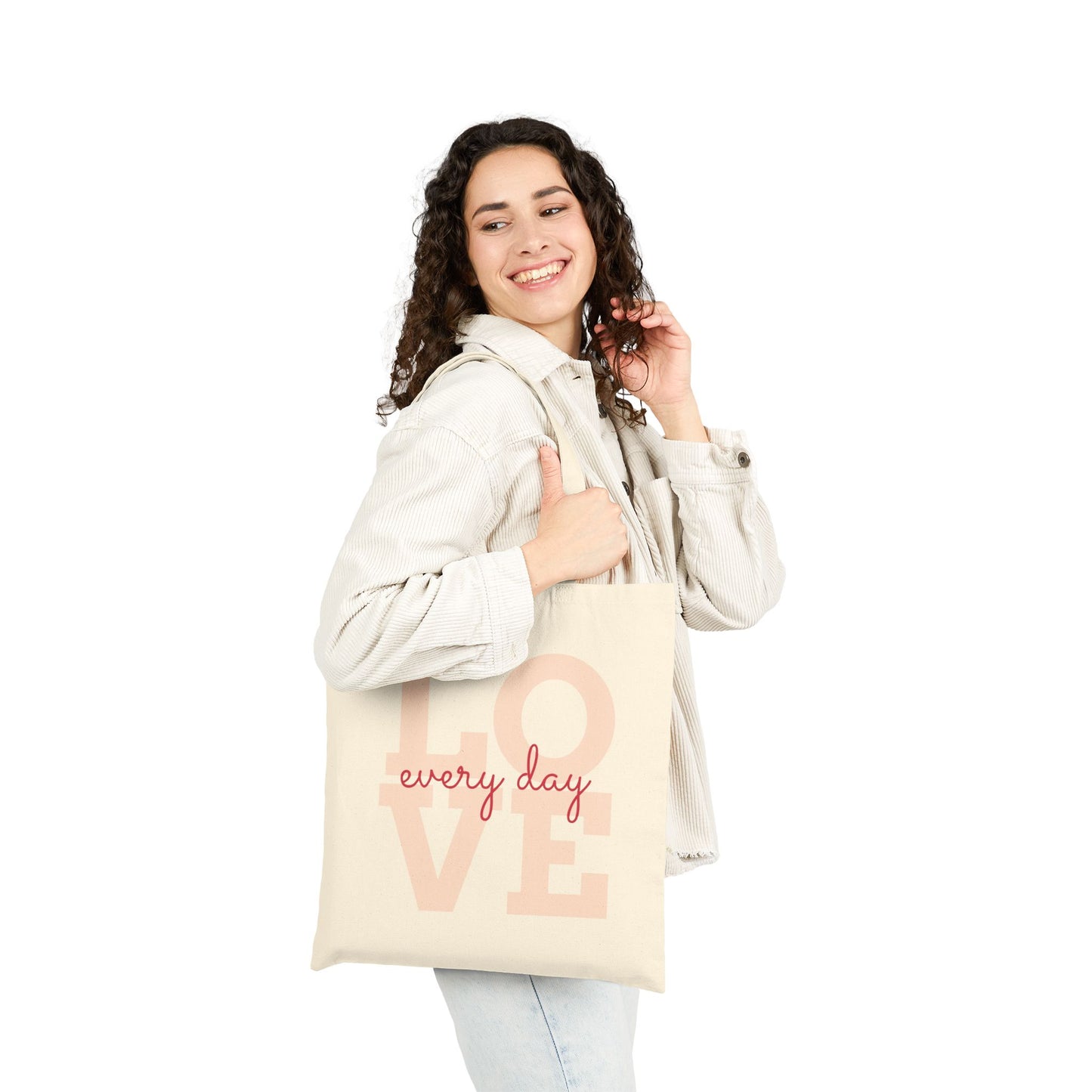 "Love Every Day" Canvas Tote