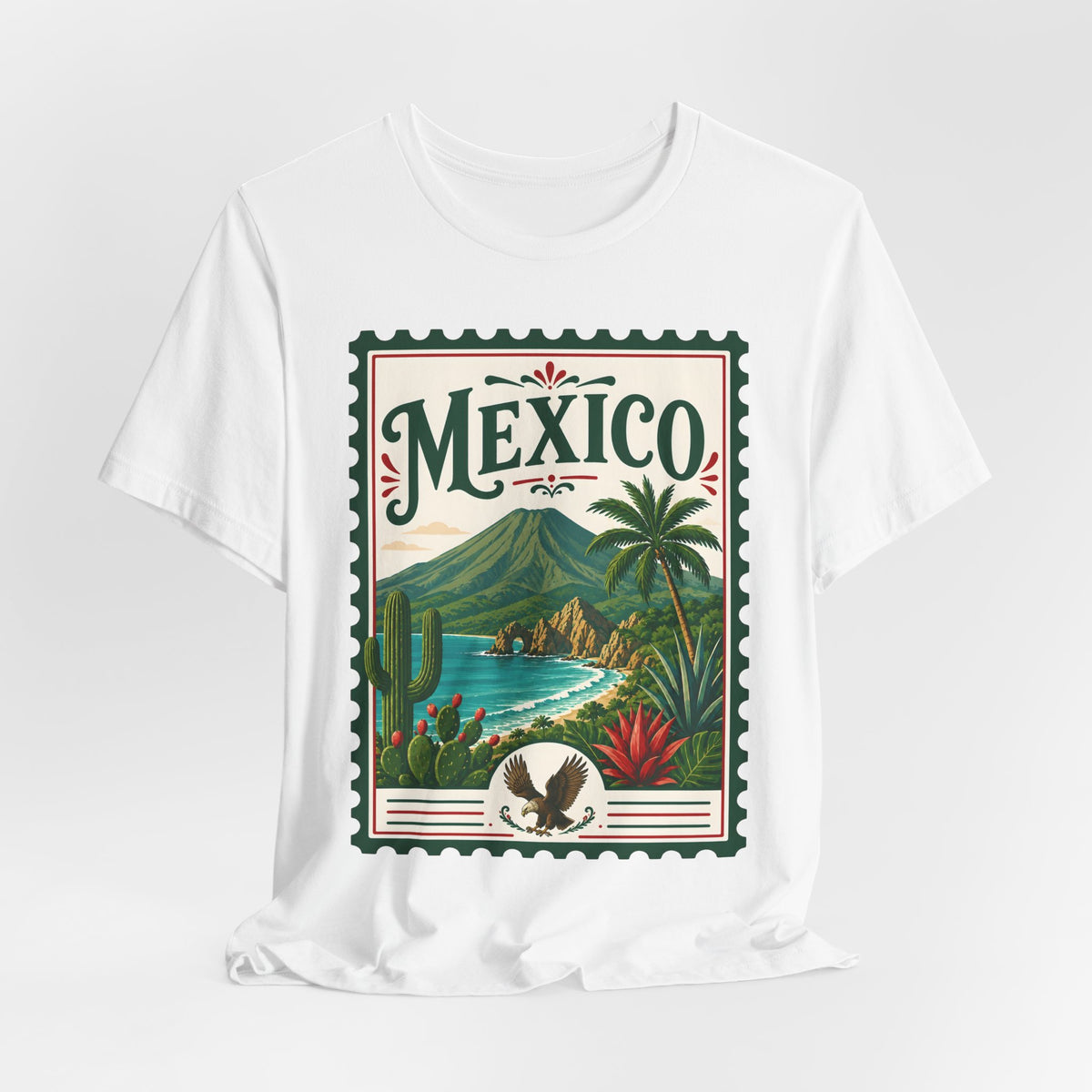 Mexico Vintage Postage Stamp Graphic Tee