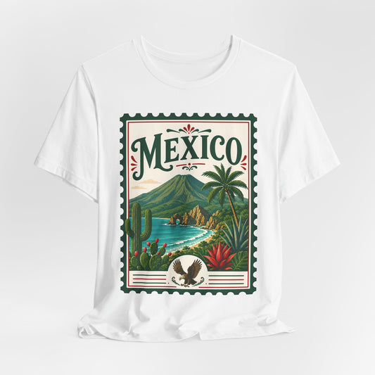 Mexico Vintage Postage Stamp Graphic Tee