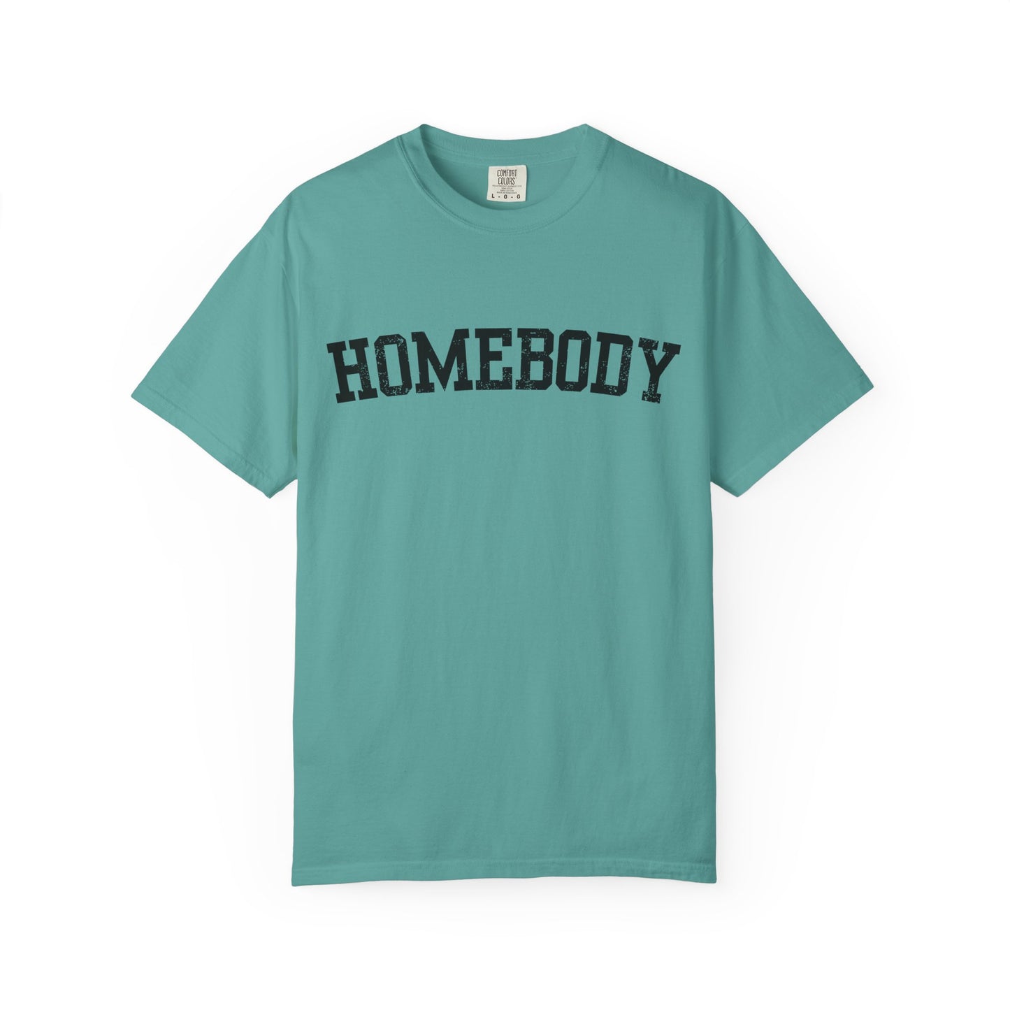Homebody Graphic Tee  — Black Collegiate Font