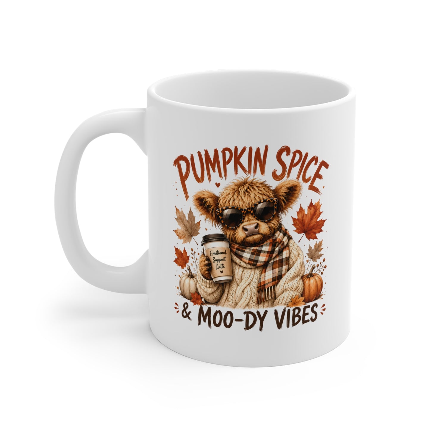 Pumpkin Spice Cow Mug — 11 oz.