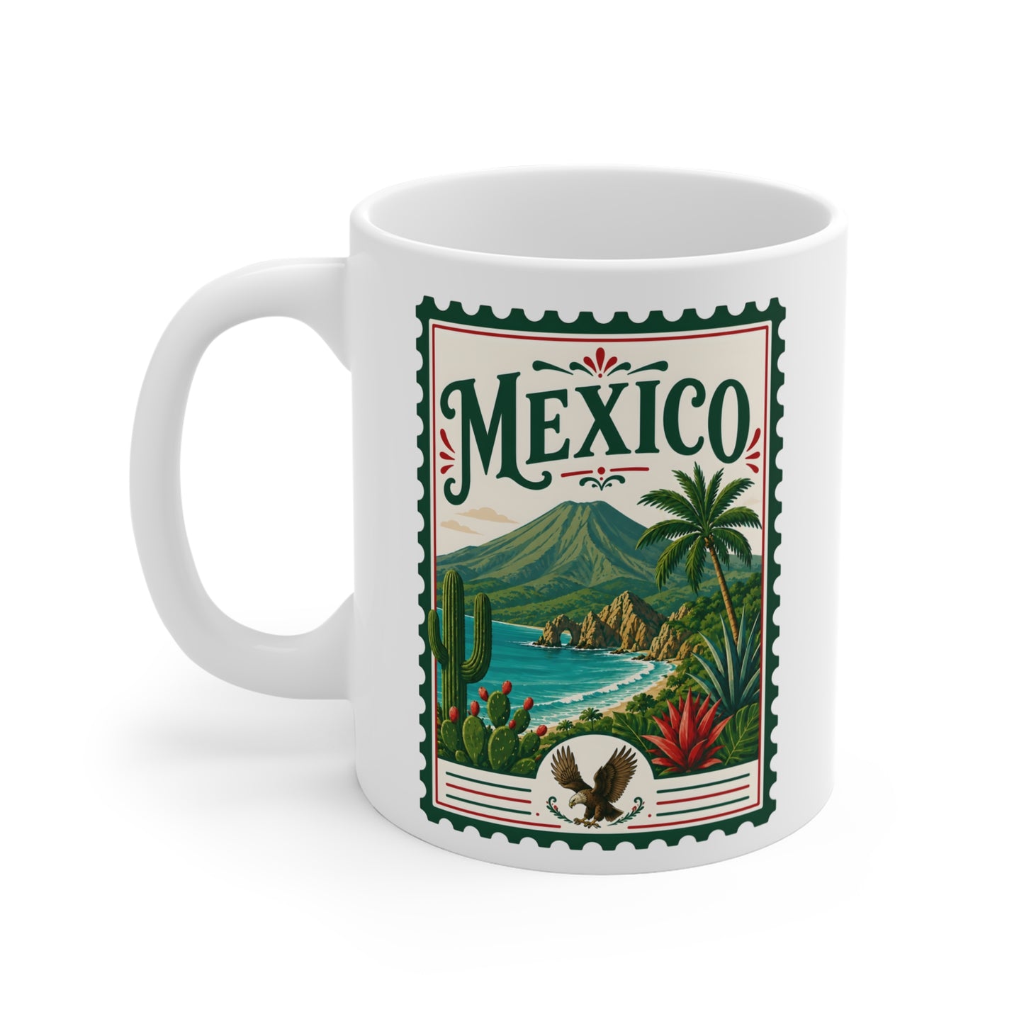 Mexico Travel Stamp Mug — 11 oz.