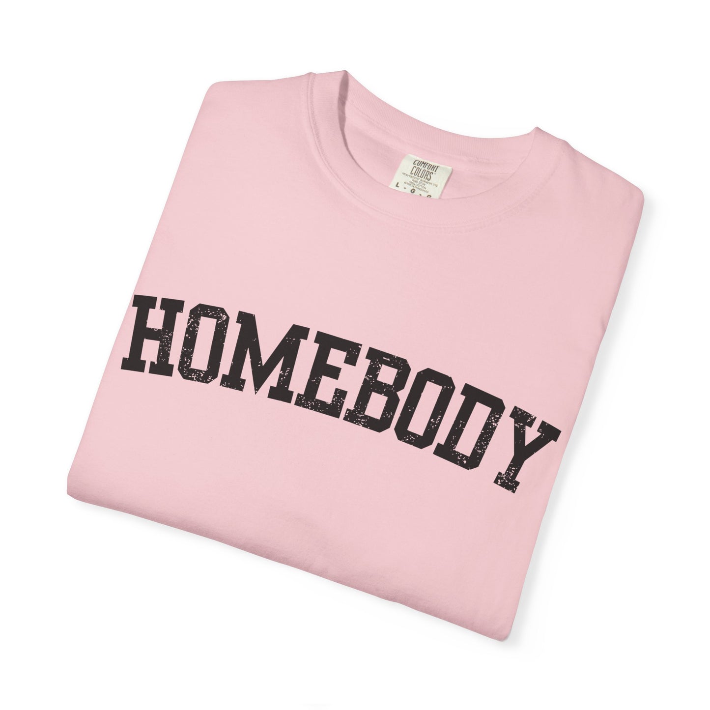 Homebody Graphic Tee  — Black Collegiate Font