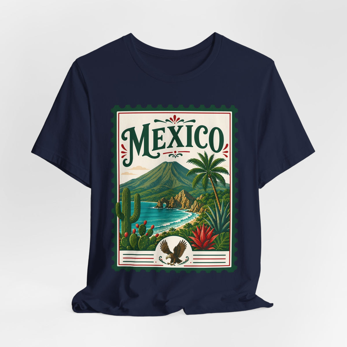 Mexico Vintage Postage Stamp Graphic Tee
