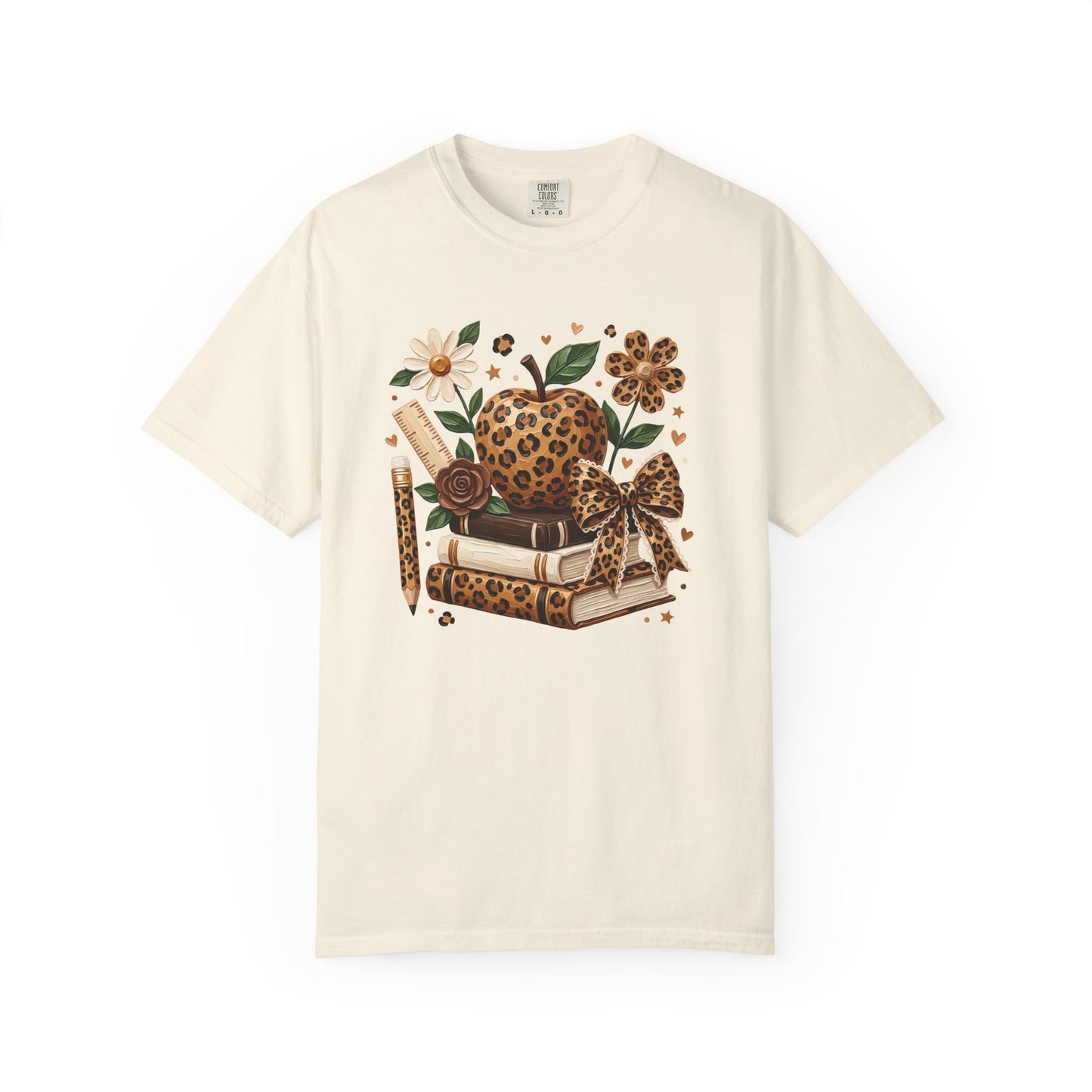 Leopard Floral Reading Stack T-Shirt