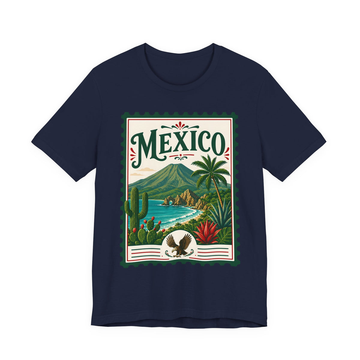 Mexico Vintage Postage Stamp Graphic Tee