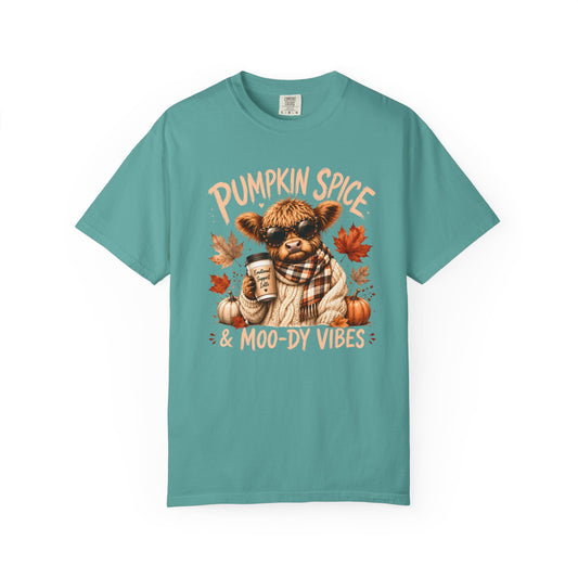 Moo-dy Vibes Cow Graphic Tee - Light font