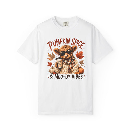 Moo-dy Vibes Cow Graphic Tee - Dark font