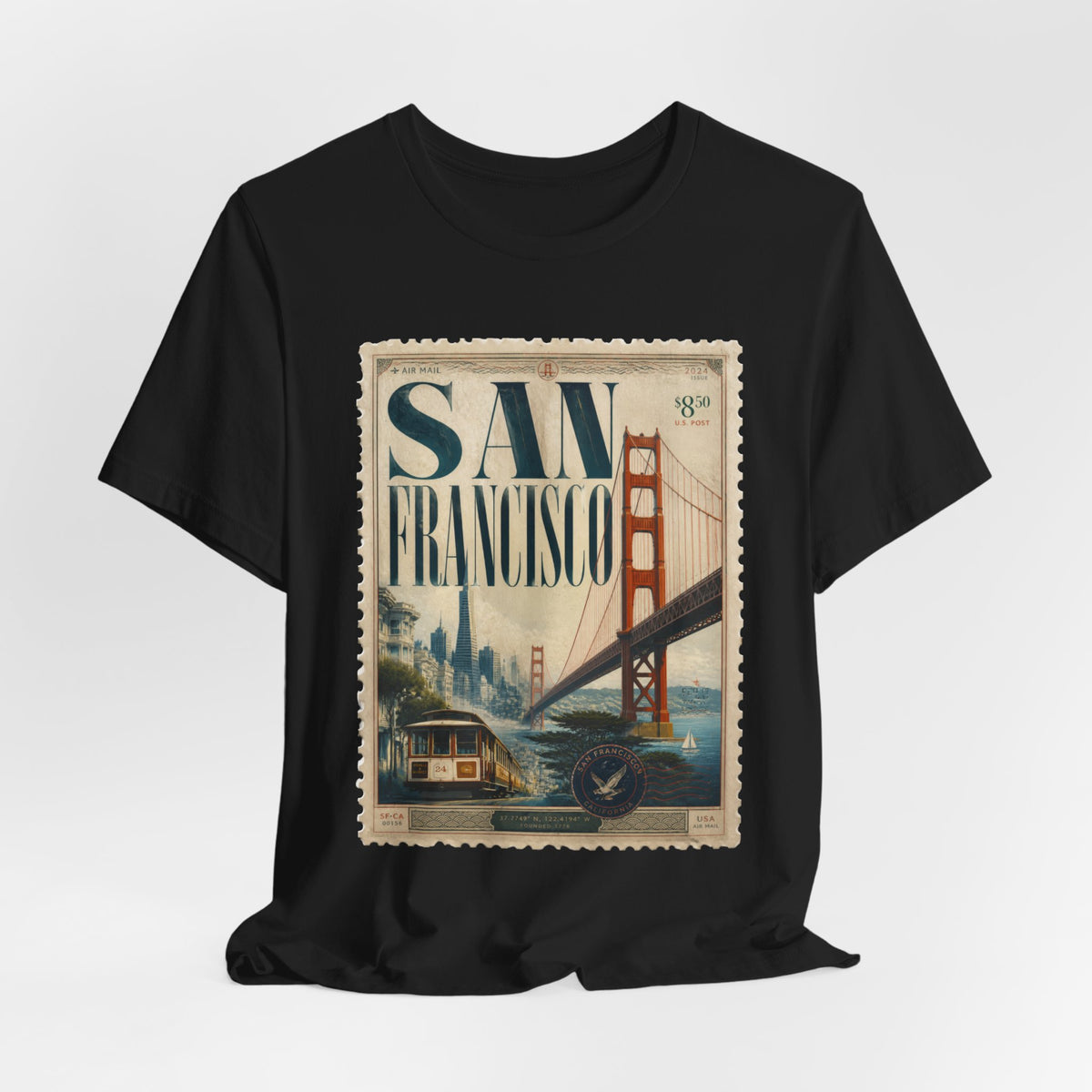 San Francisco Vintage Postage Stamp Graphic Tee