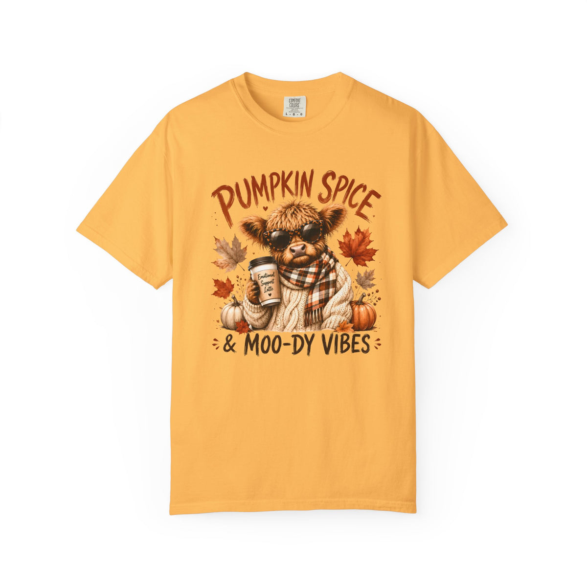Moo-dy Vibes Cow Graphic Tee - Dark font
