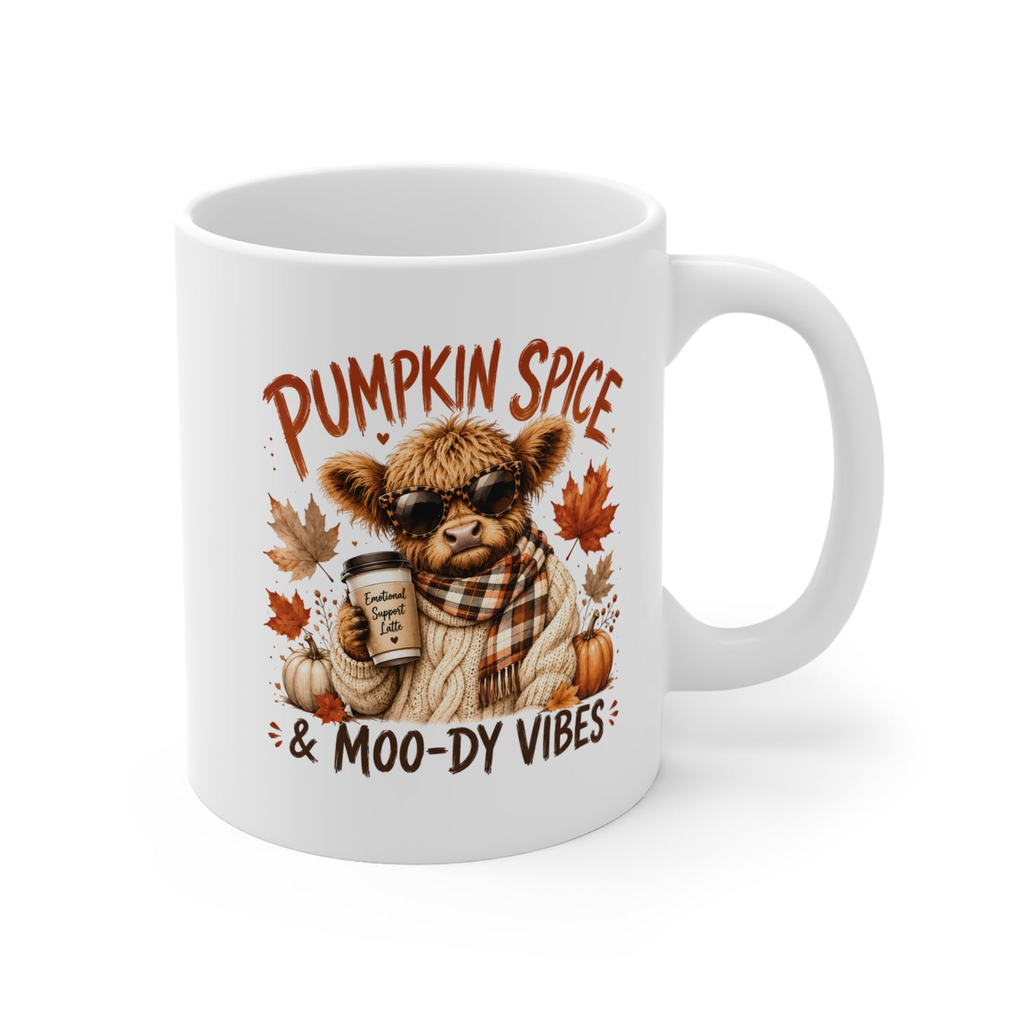 Pumpkin Spice Cow Mug — 11 oz.