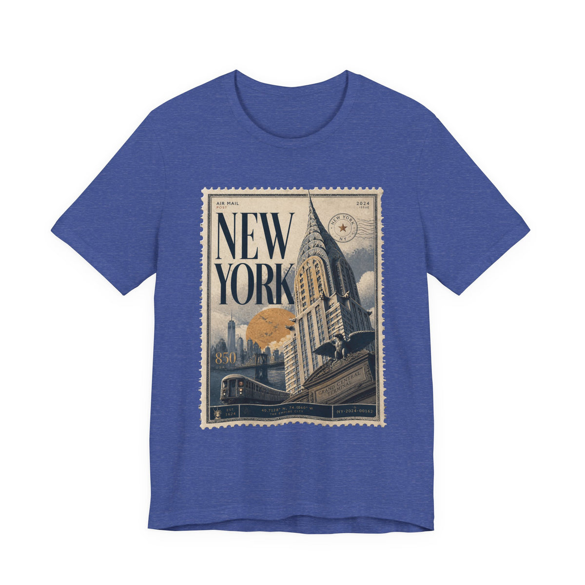New York Vintage Postage Stamp Graphic T‑Shirt