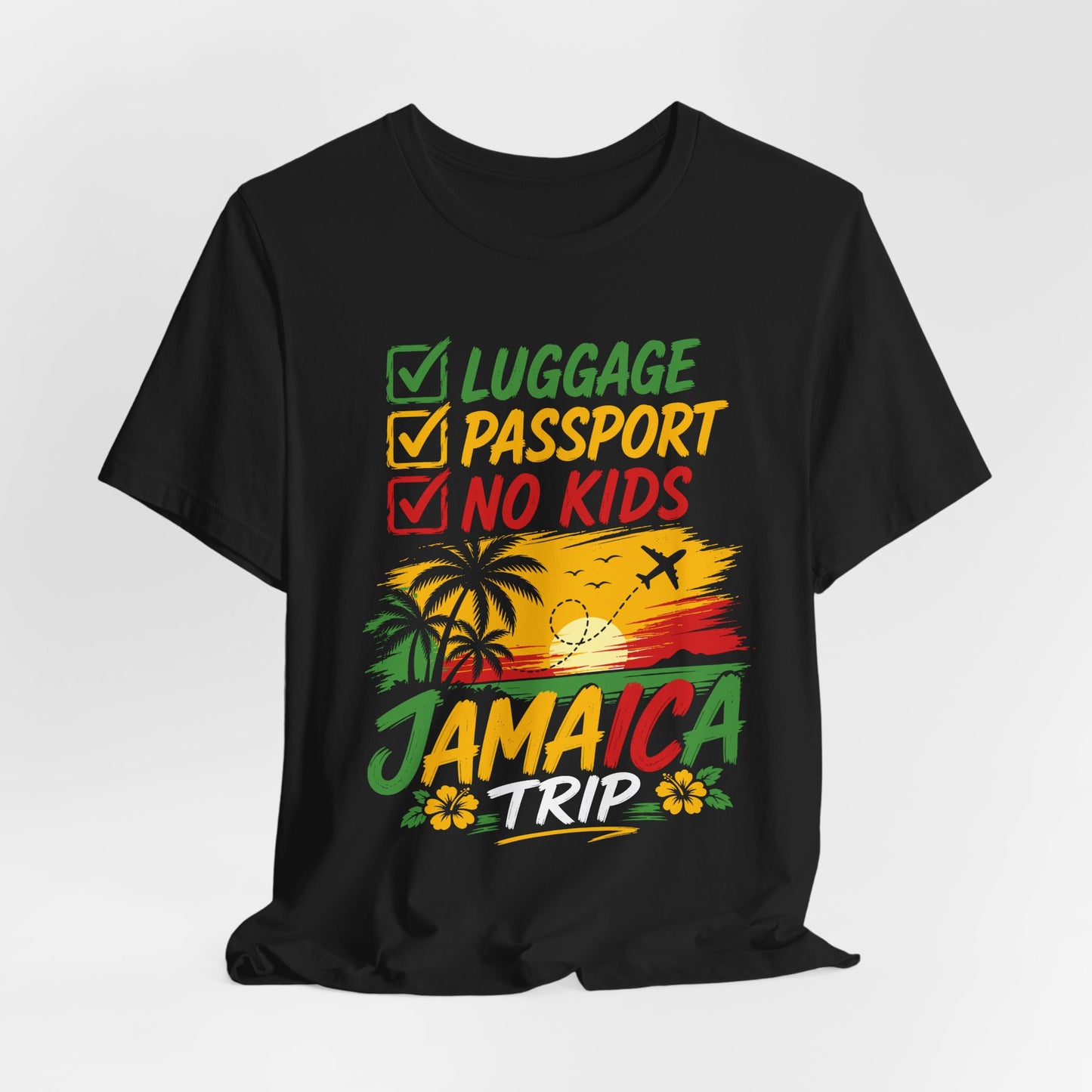 Jamaica  – "Luggage, Passport, No Kids" Graphic Tee