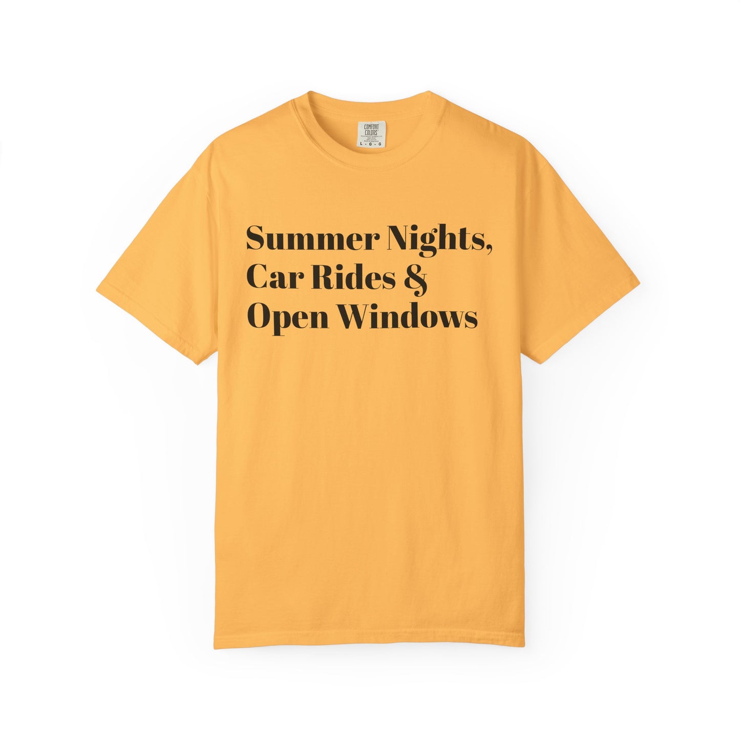 Summer Nights Nostalgia Tee - Black font