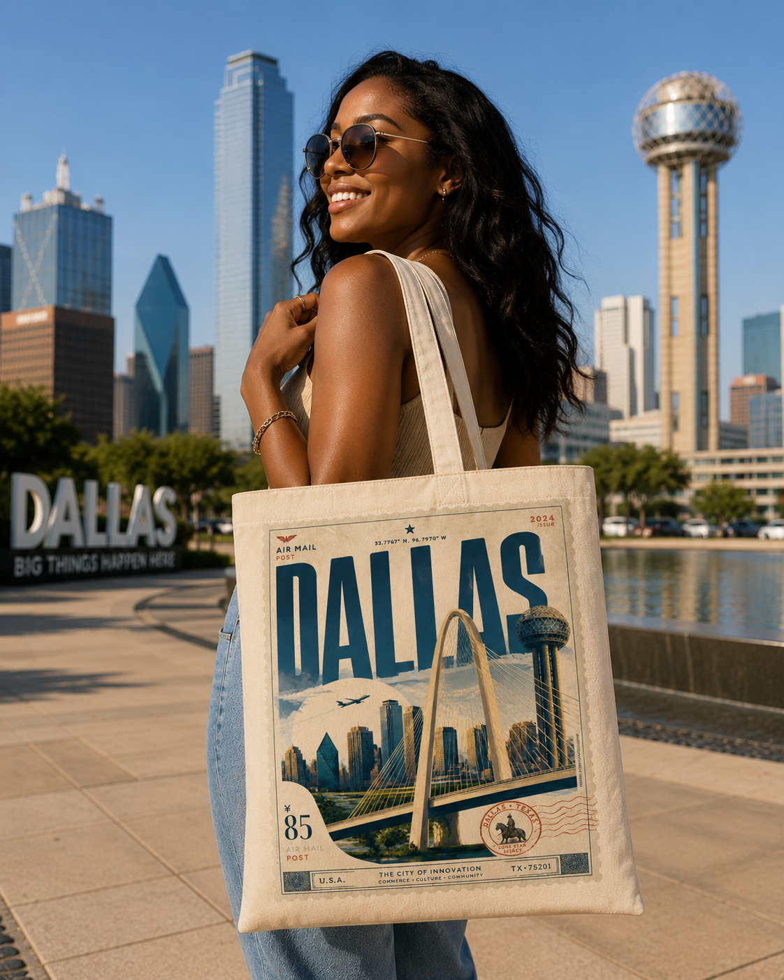 "Dallas" Canvas Travel Tote