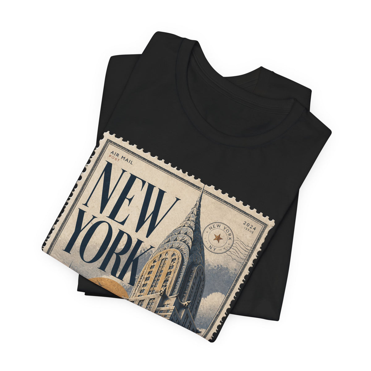 New York Vintage Postage Stamp Graphic T‑Shirt