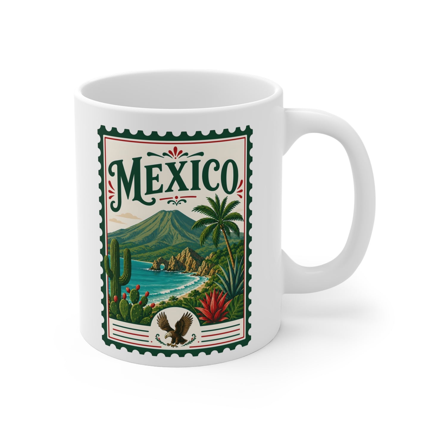 Mexico Travel Stamp Mug — 11 oz.