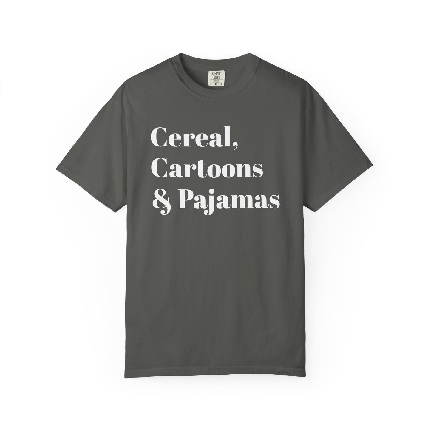 Cereal Nostalgia Tee - White font