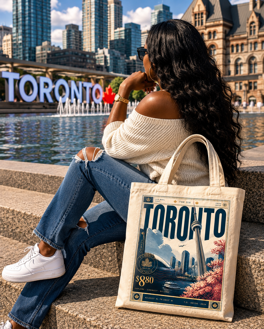 "Toronto" Canvas Travel Tote