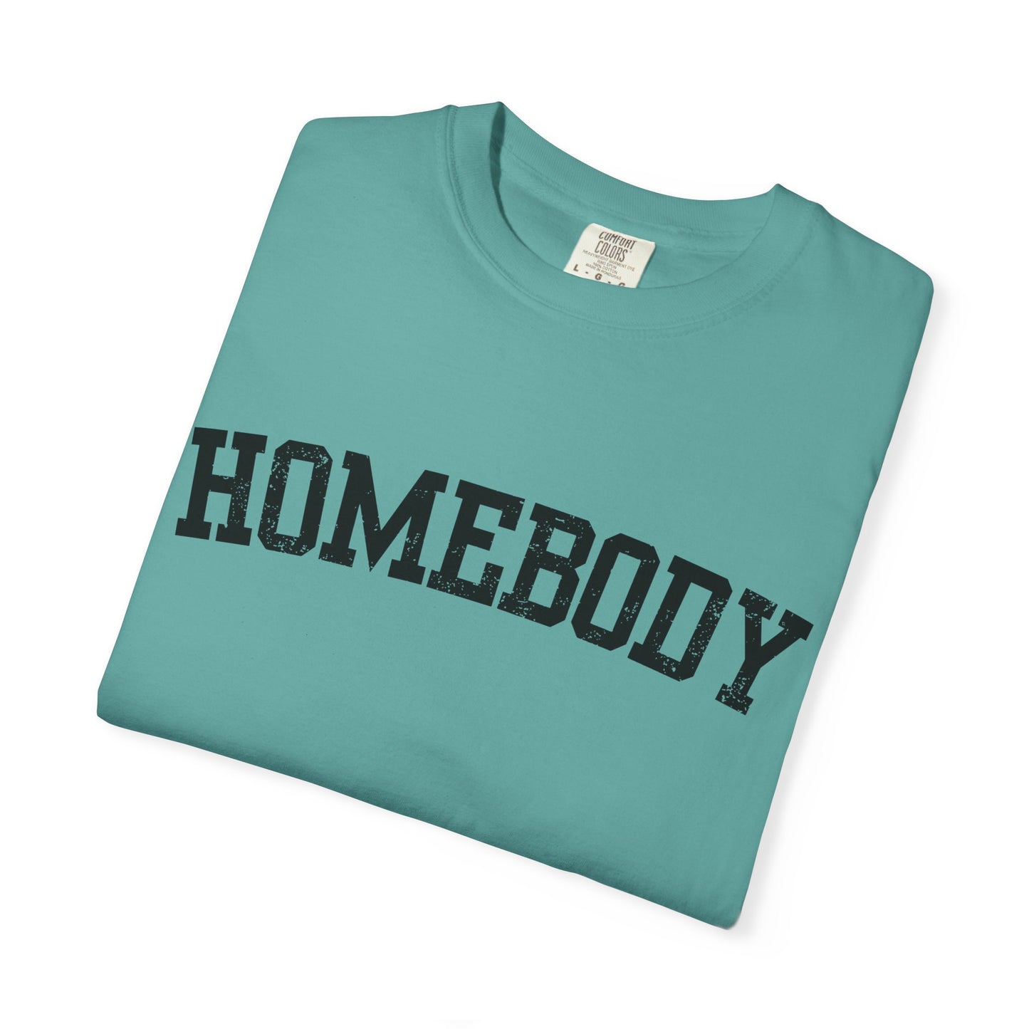 Homebody Graphic Tee  — Black Collegiate Font
