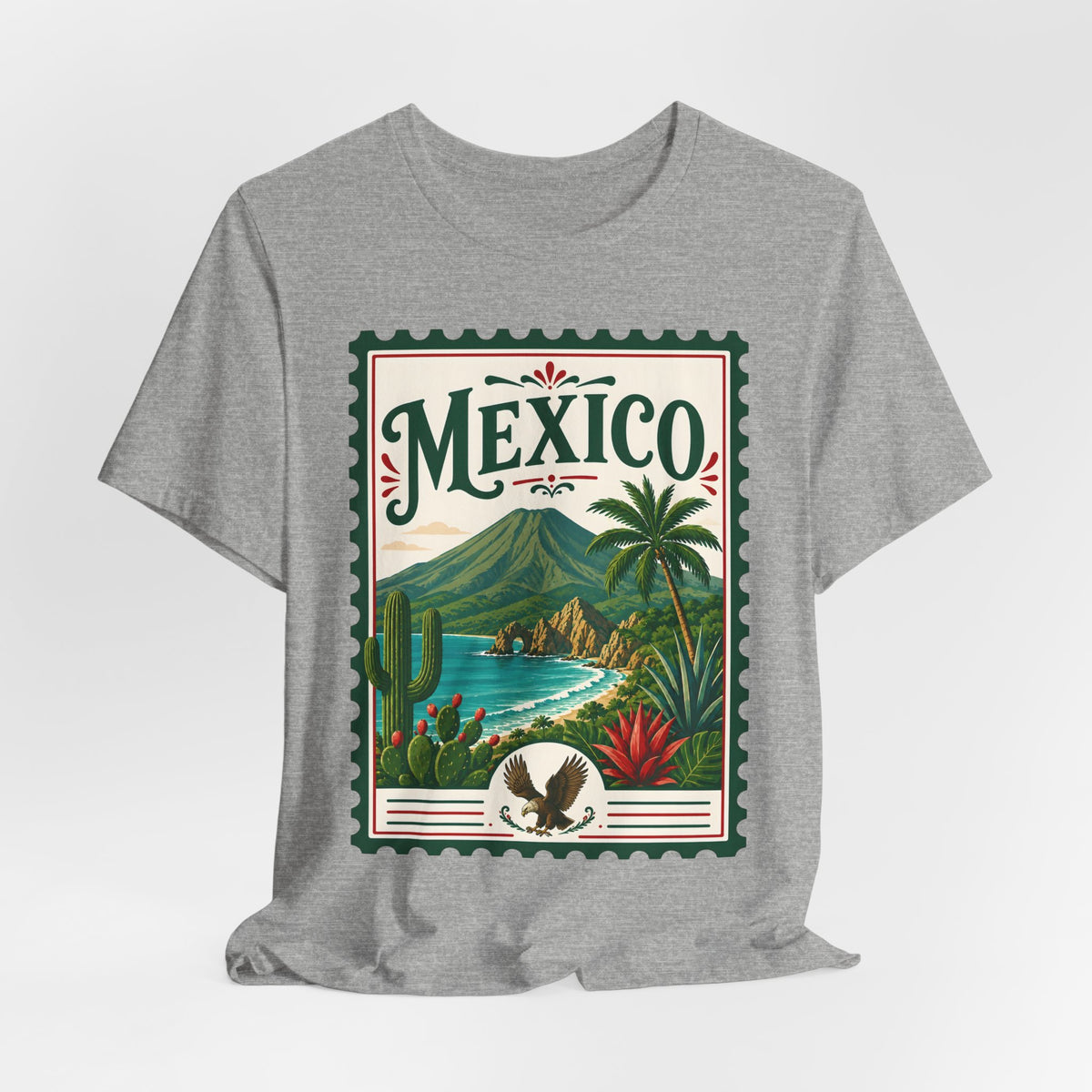 Mexico Vintage Postage Stamp Graphic Tee
