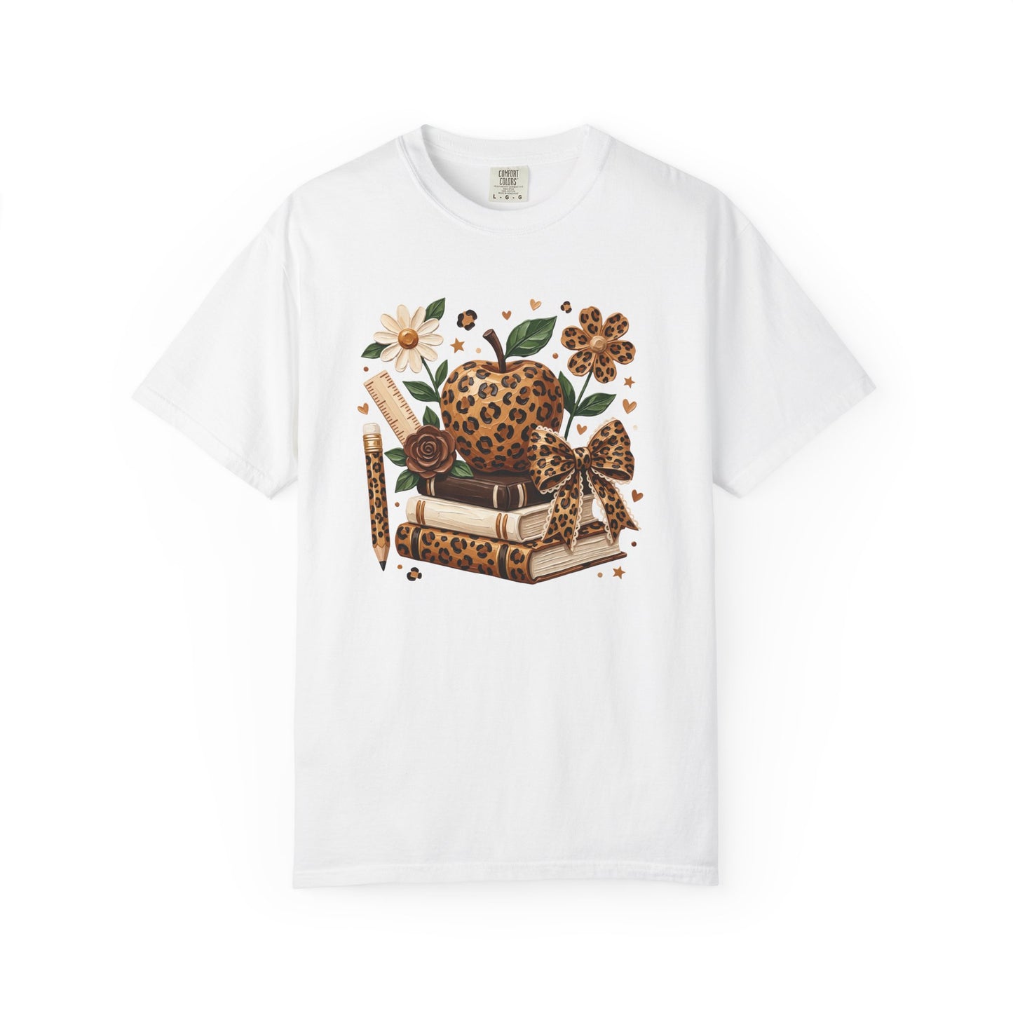 Leopard Floral Reading Stack T-Shirt