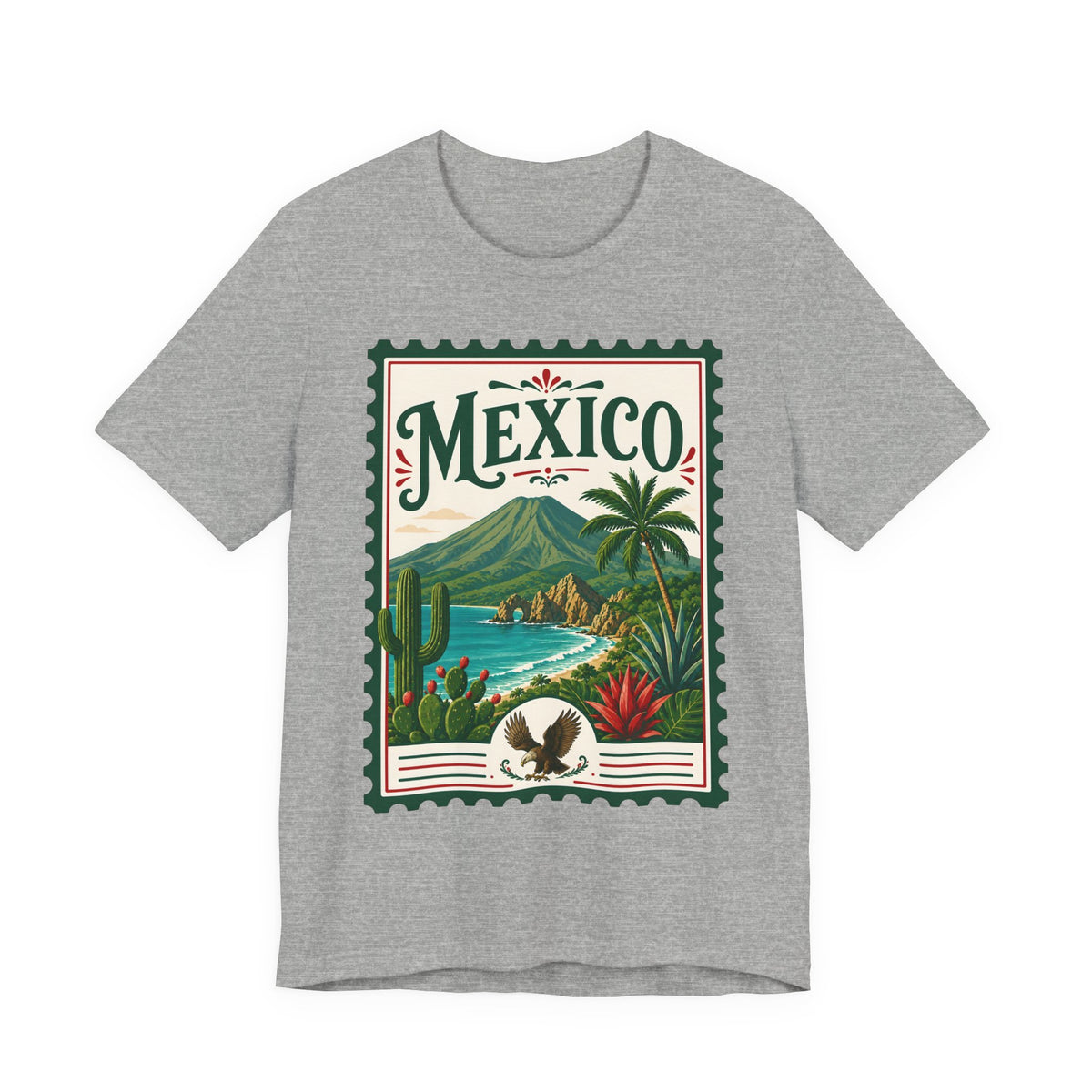 Mexico Vintage Postage Stamp Graphic Tee