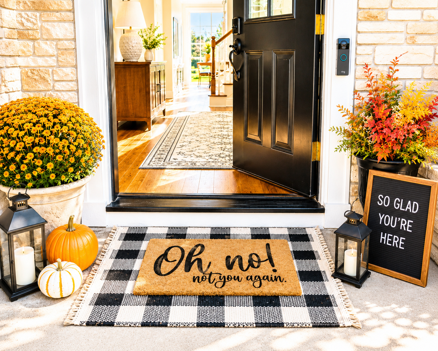 "Oh No! Not You Again" Welcome Mat