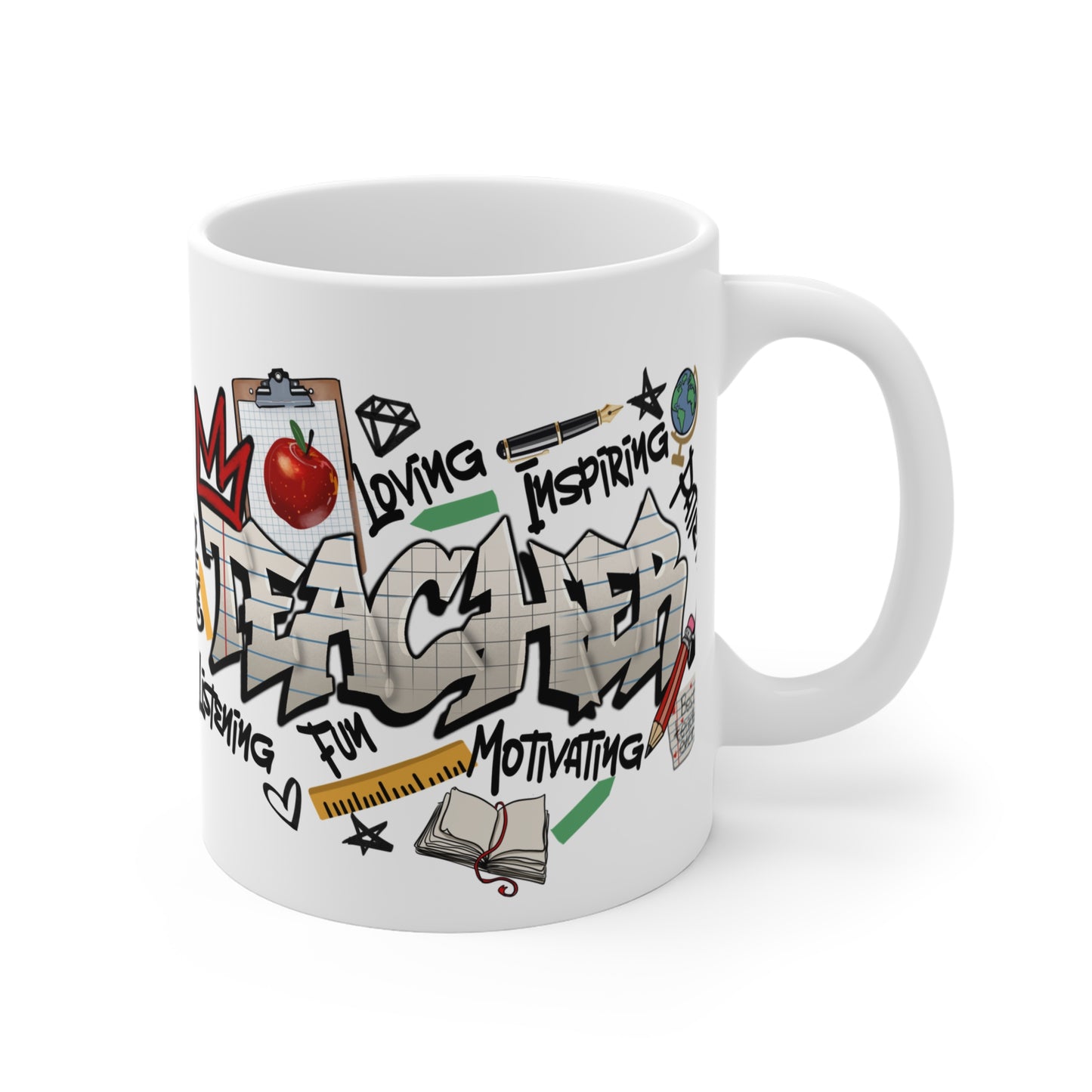 Teacher Graffiti Art  Mug — 11 oz.