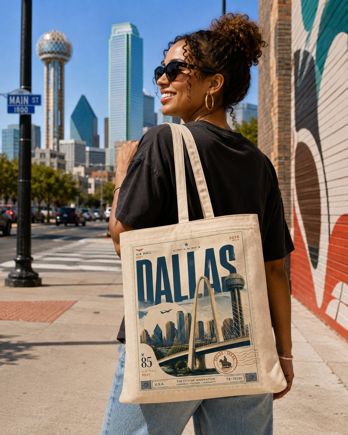 "Dallas" Canvas Travel Tote