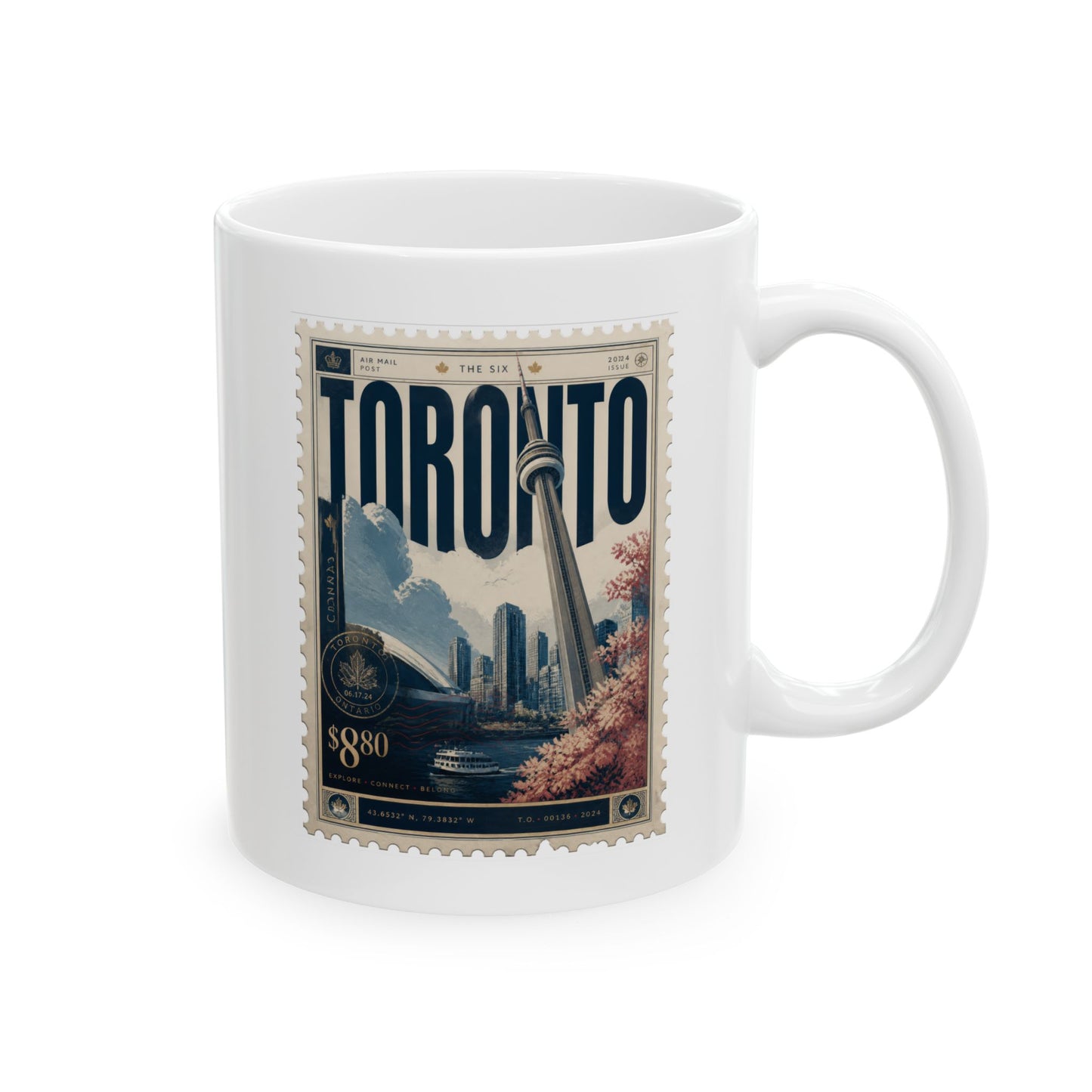 "Toronto" Vintage Travel Stamp Mug – 11 oz.
