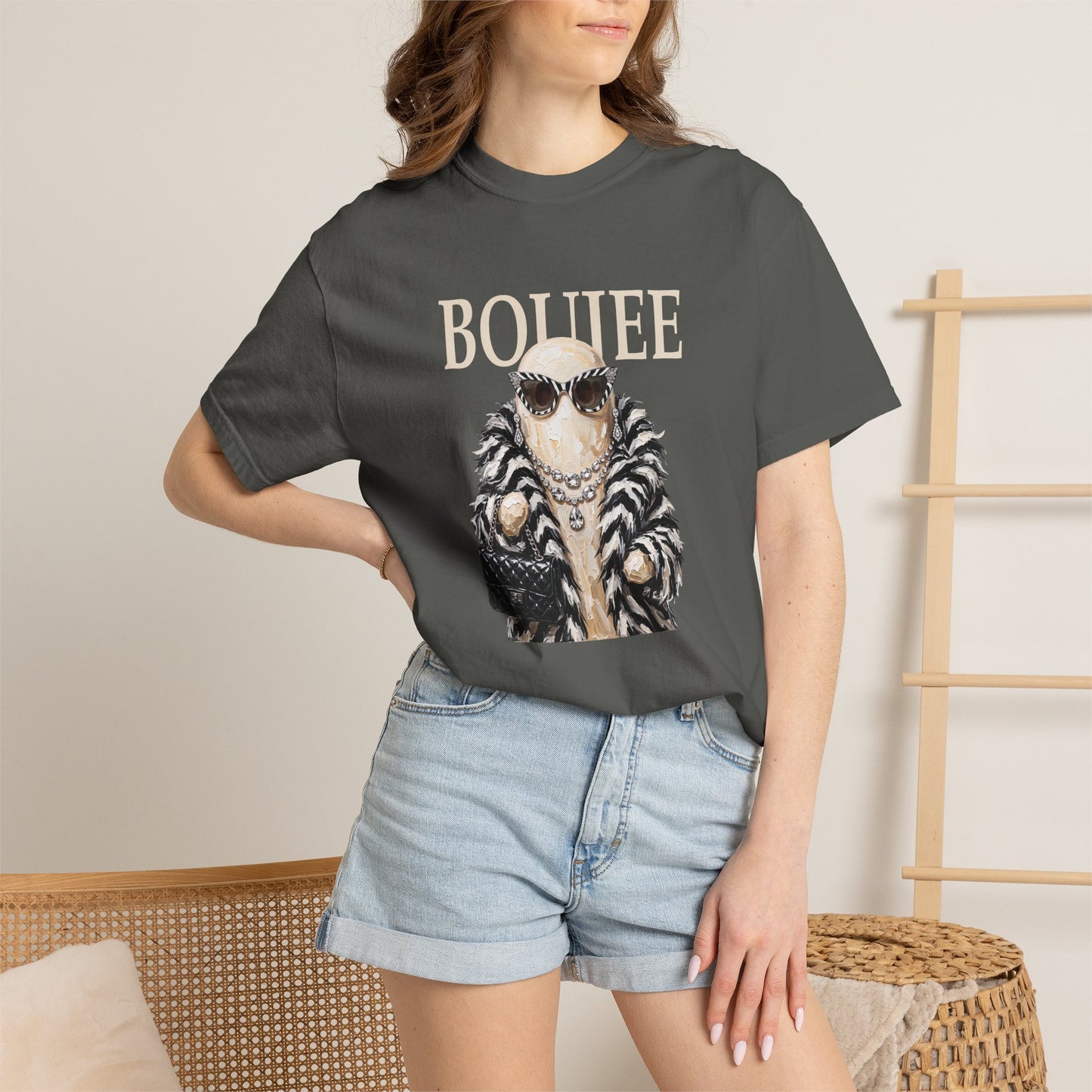 Boujee Ghost Zebra Fur  Graphic Tee