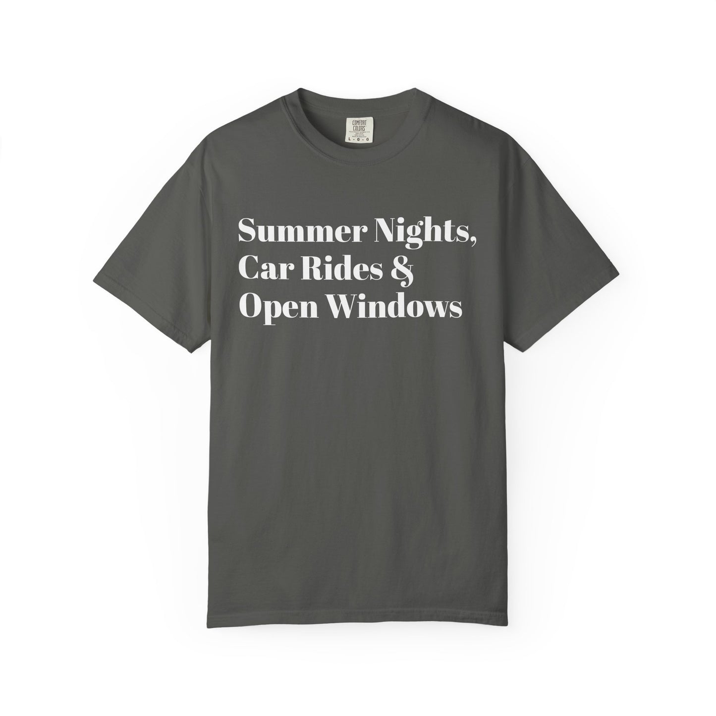 Summer Nights Nostalgia Tee - White font